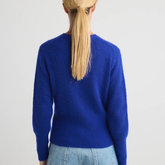 Cinch Waist Silk & Cashmere Crew